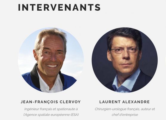 L Alexandre et JF Clervoy aux Digisky Days