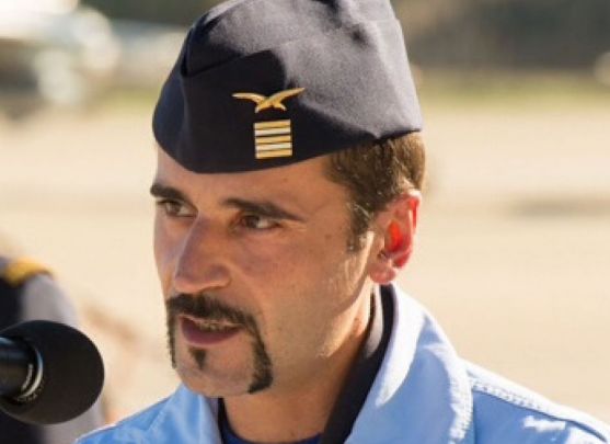 Raphaël Nal, commandant d'escadre, en conférence