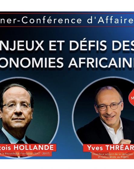 Yves Thréard modérateur / conf F Hollande Abidjan